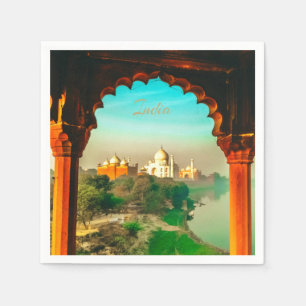 Serviette En Papier Inde Taj Mahal