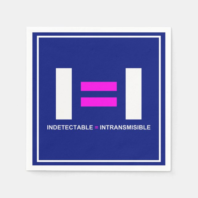 Serviette En Papier Indétectable es igual a Intransmisible VIH (Devant)