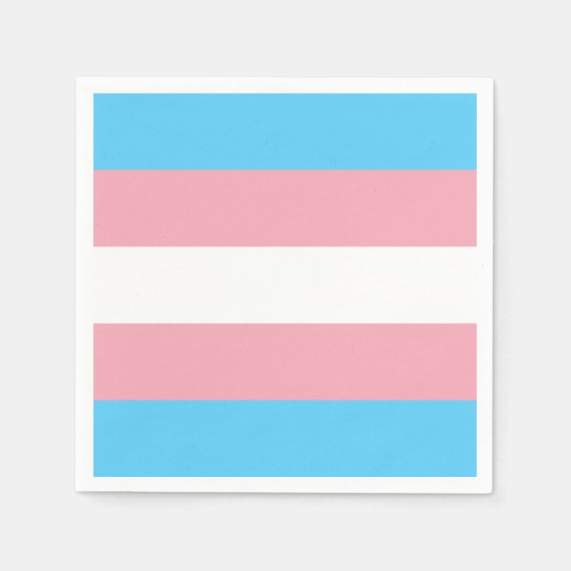 Serviette En Papier Indicateur de fierté transgenre (Devant)