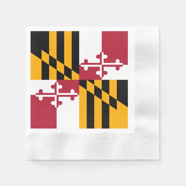 Serviette En Papier Indicateur de l'état du Maryland (Devant)