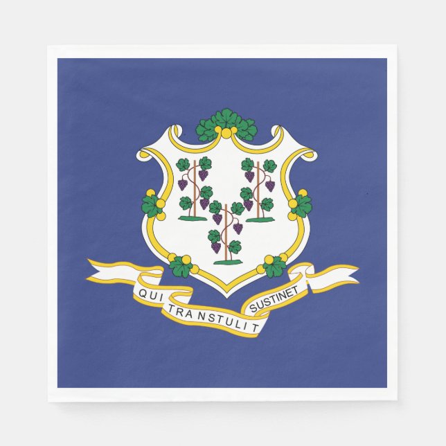 Serviette En Papier Indicateur d'état Connecticut (Devant)