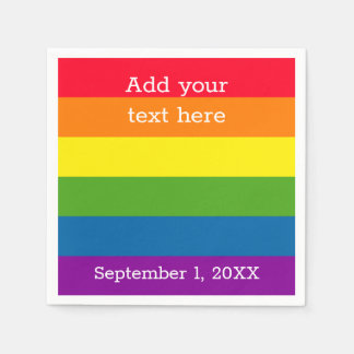 Serviette En Papier Indicateur Rainbow | Gay pride | Personnalisé