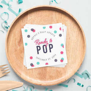 Serviette En Papier Indigo Rose Sarcelle Confettis Prête à Exploser Ba