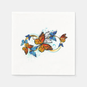 Serviette En Papier Infinité de papillons monarques