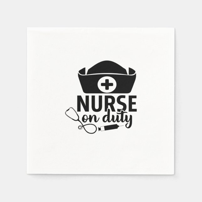 Serviette En Papier Infirmière-cadeau en service (Devant)