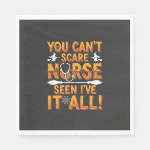 Serviette En Papier Infirmière d'Halloween a tout vu Design_1