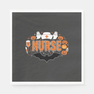 Serviette En Papier Infirmière d'Halloween dégoulinante de citrouille 
