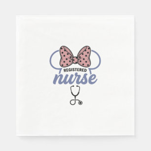 Serviette En Papier Infirmière diplômée stéthoscope à ruban graphique