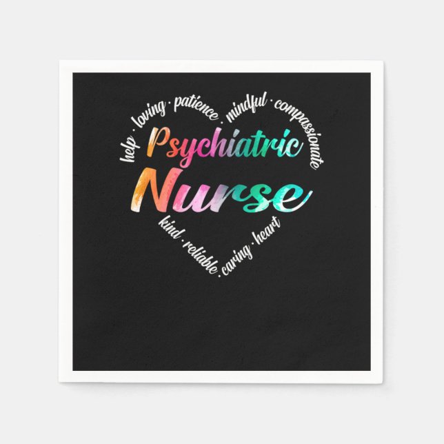 Serviette En Papier Infirmière Psychiatrique Infirmière Psychiatrique  (Devant)