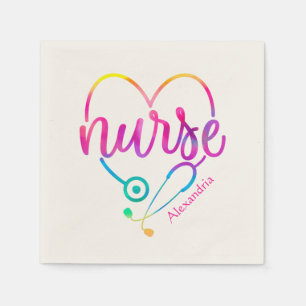 Serviette En Papier Infirmière stéthoscope