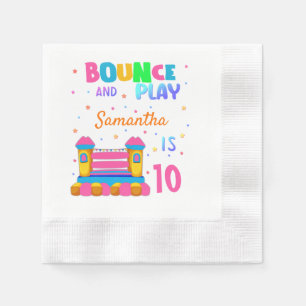 Serviette En Papier Inflatable Bounce House Jump Anniversaire Fille de