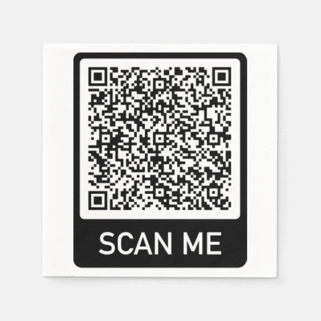 Serviette En Papier Informations sur l'analyse de code QR personnalisé (Devant)