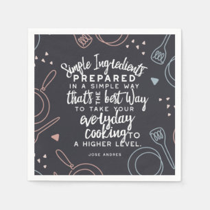 Serviette En Papier Ingrédients simples et devis de cuisines quotidien