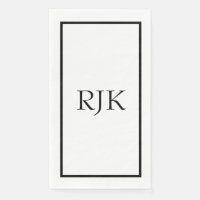 Initiales de monogramme noir blanc nom personnalis