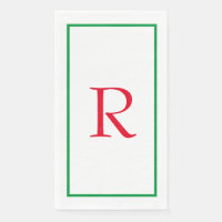 Initiales de monogramme Nom personnalisé Rouge Ver