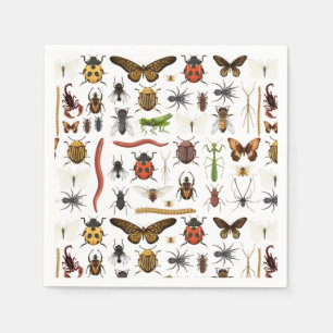Serviette En Papier Insectes Bugs