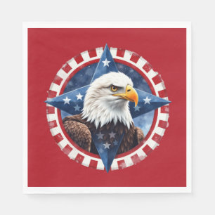 Serviette En Papier Insigne aigle patriotique audacieux