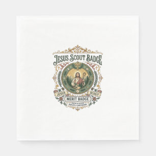 Serviette En Papier Insigne de Scout Jésus Badge de Mérite Insigne de