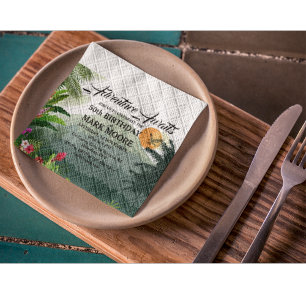 Serviette En Papier Invitation d'anniversaire de la montagne et de la 