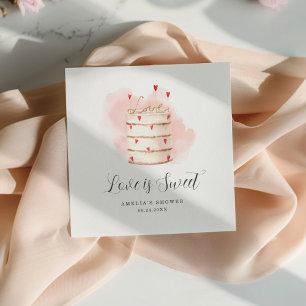 Serviette En Papier Invitation de douche de mariage Love Is Sweet