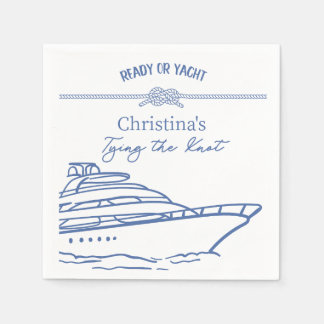 Serviette En Papier Invitation EVJF Yacht | Prête ou Yacht Elle