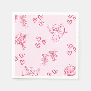 Serviette En Papier Invitation Galentine's Day pour copines