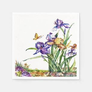 Serviette En Papier Iris sauvages