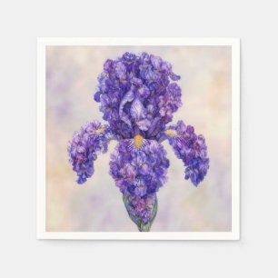 Serviette En Papier Iris Violet Fait de Plusieurs