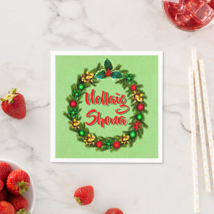Serviette En Papier Irish Nollaig Shona Merry Christmas Cocktail