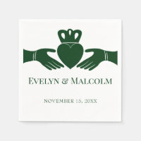 Irlandais Claddagh Ring Simple Graphic Green Maria