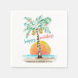 Serviette En Papier Island Holiday Plage tropicale Palm Christmas