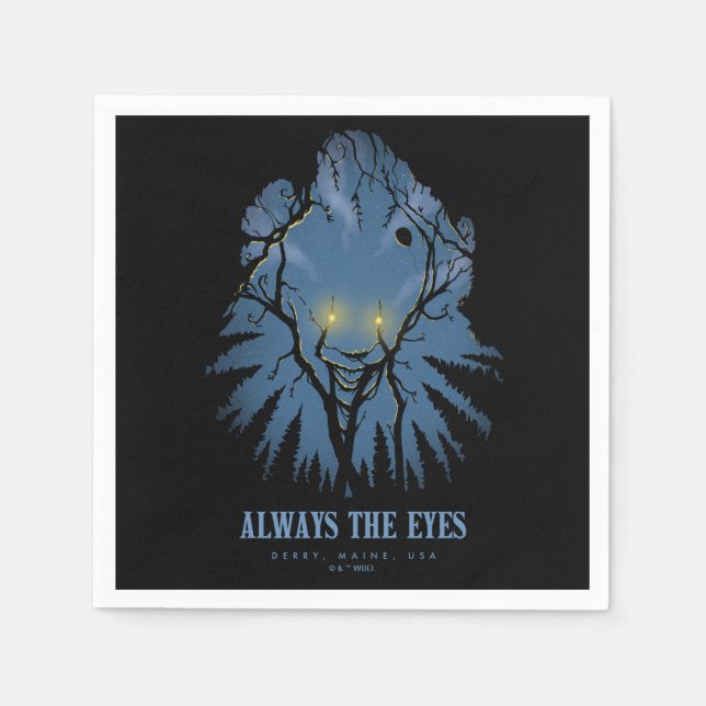 Serviette En Papier IT Toujours Les Yeux Arbres Paréidoliques Tops (Devant)