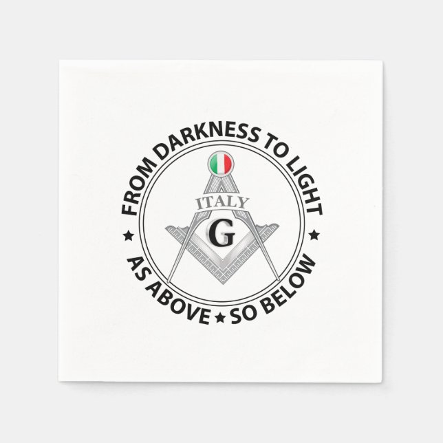 Serviette En Papier Italy freemasonry sign (Devant)