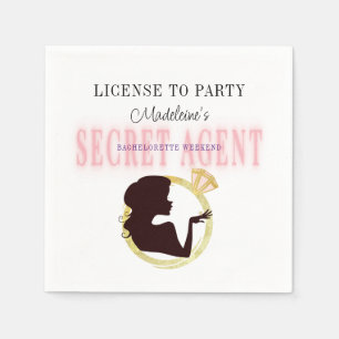 Serviette En Papier Itinéraire de la licence de l'agent secret