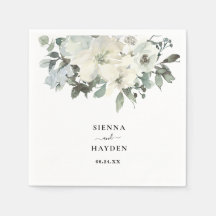 Ivory Floral Greenery Mariage élégant personnalisé