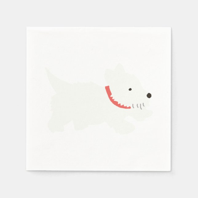 Serviette En Papier Izzie Le Westie (Devant)