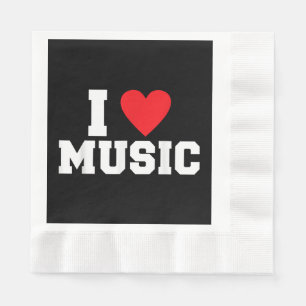 Serviette En Papier J'adore Music Lover