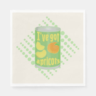 Serviette En Papier J'ai des abricots Tin de fruit