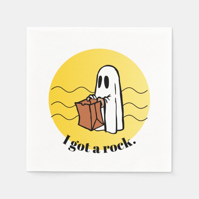 Serviette En Papier J'ai une Halloween de rock (Devant)