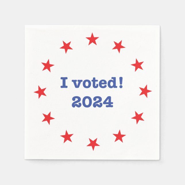 Serviette En Papier J'ai voté ! 2024 (Devant)
