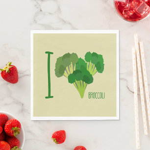 Serviette En Papier J'aime Brocoli