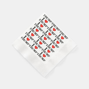 Serviette En Papier J'aime Trump