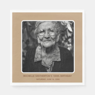 Serviette En Papier Jalon Neutre 100e anniversaire Photo