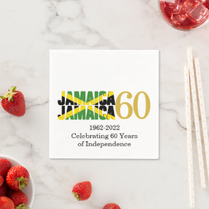 Serviette En Papier JAMAICA 60e anniversaire de l'indépendance Papier