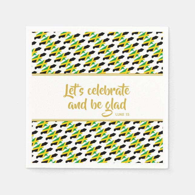 Serviette En Papier JAMAICA Christian Custom Celebration Party Paper (Devant)