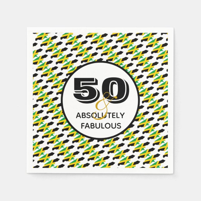 Serviette En Papier JAMAÏQUE 50 Papier du Parti absolument fabuleux (Devant)