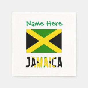 Serviette En Papier Jamaïque Drapeau Jamaïcain Vert Personnalisation F