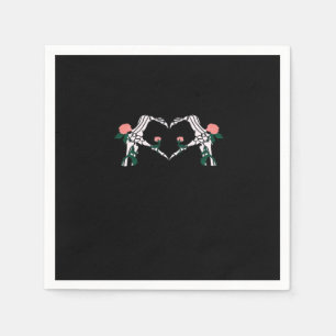 Serviette En Papier Jamais Wilts - Squelette Mains Roses