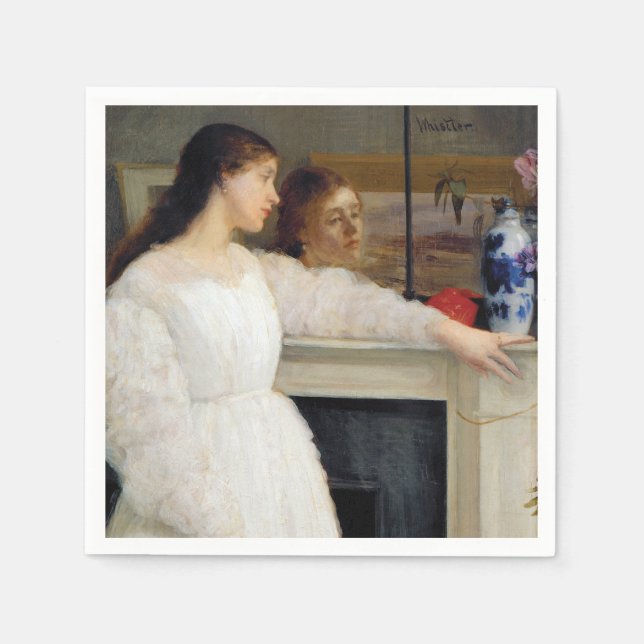 Serviette En Papier James Whistler - Symphonie en blanc no 2 (Devant)