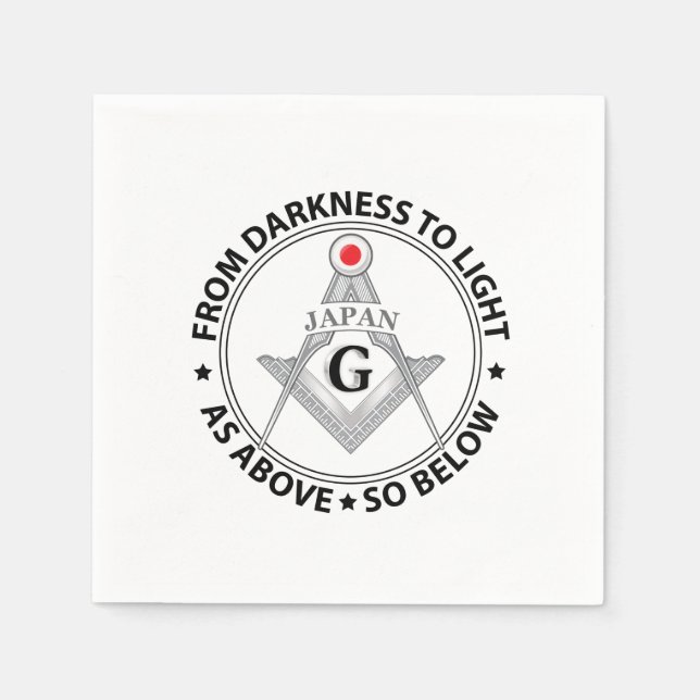 Serviette En Papier Japan freemasonry sign (Devant)